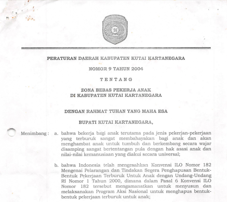 Cover Zona Bebas Pekerja Anak 2004