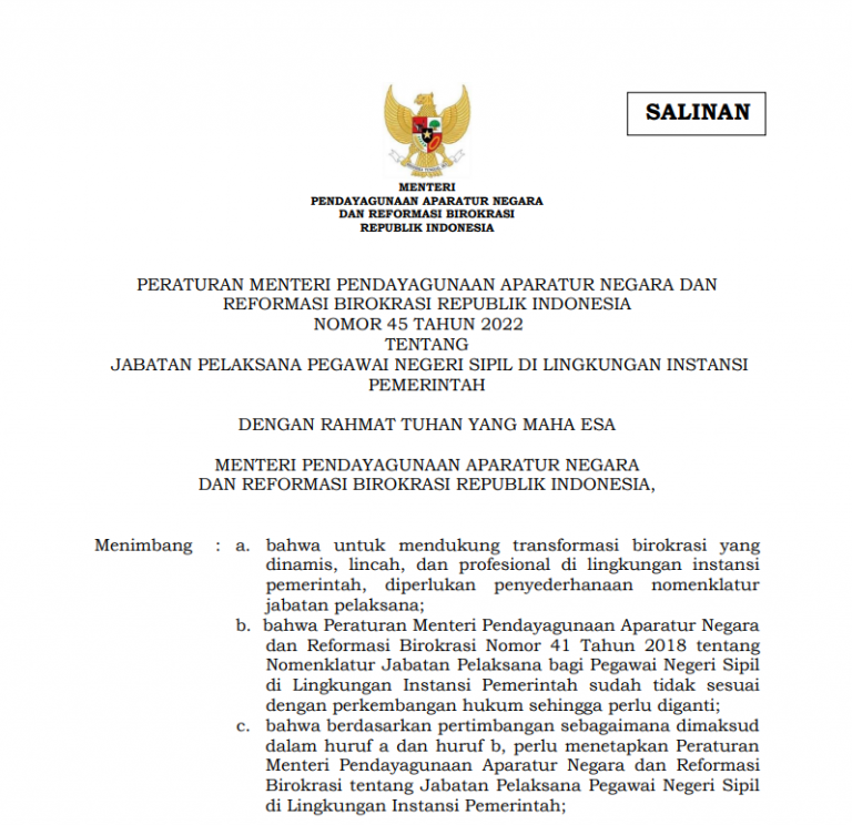 Cover Peraturan Menteri PANRB No