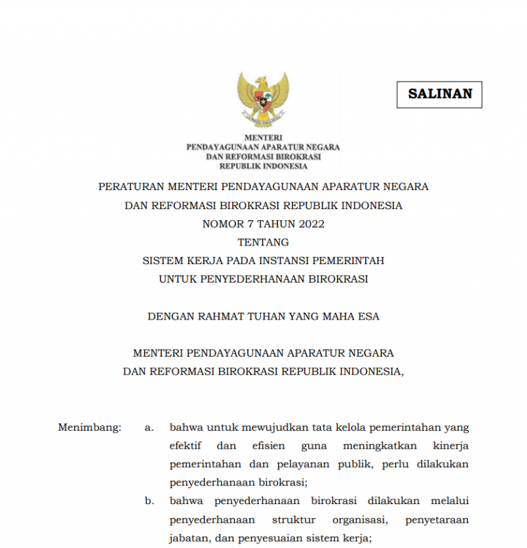 Cover Peraturan Menteri PANRB No